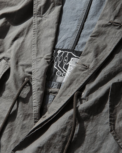 Cav Empt Overdye Cn Long Coat Grey Coats and Jackets Coats CES29JK05 GREY