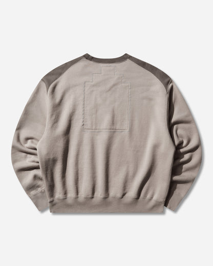 Cav Empt Panel Shoulder Crew Neck Beige Sweatshirts Crewneck CES29CS05 BEIGE