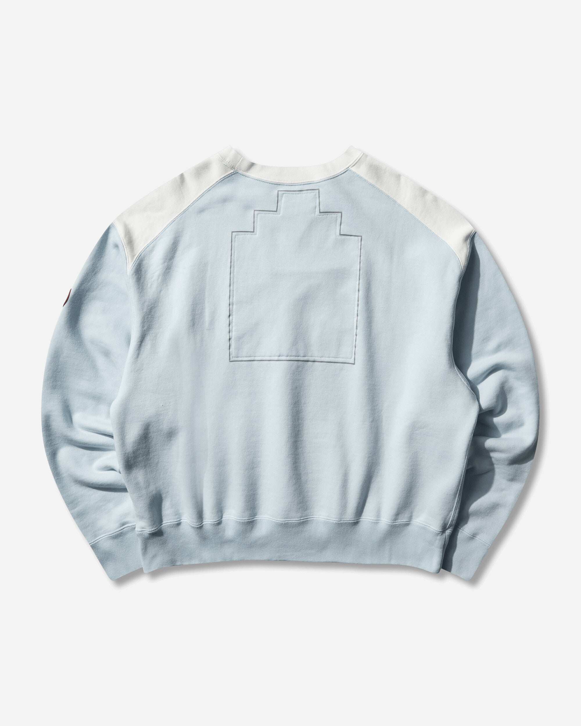 Cav Empt Panel Shoulder Crew Neck Blue Sweatshirts Crewneck CES29CS05 BLUE