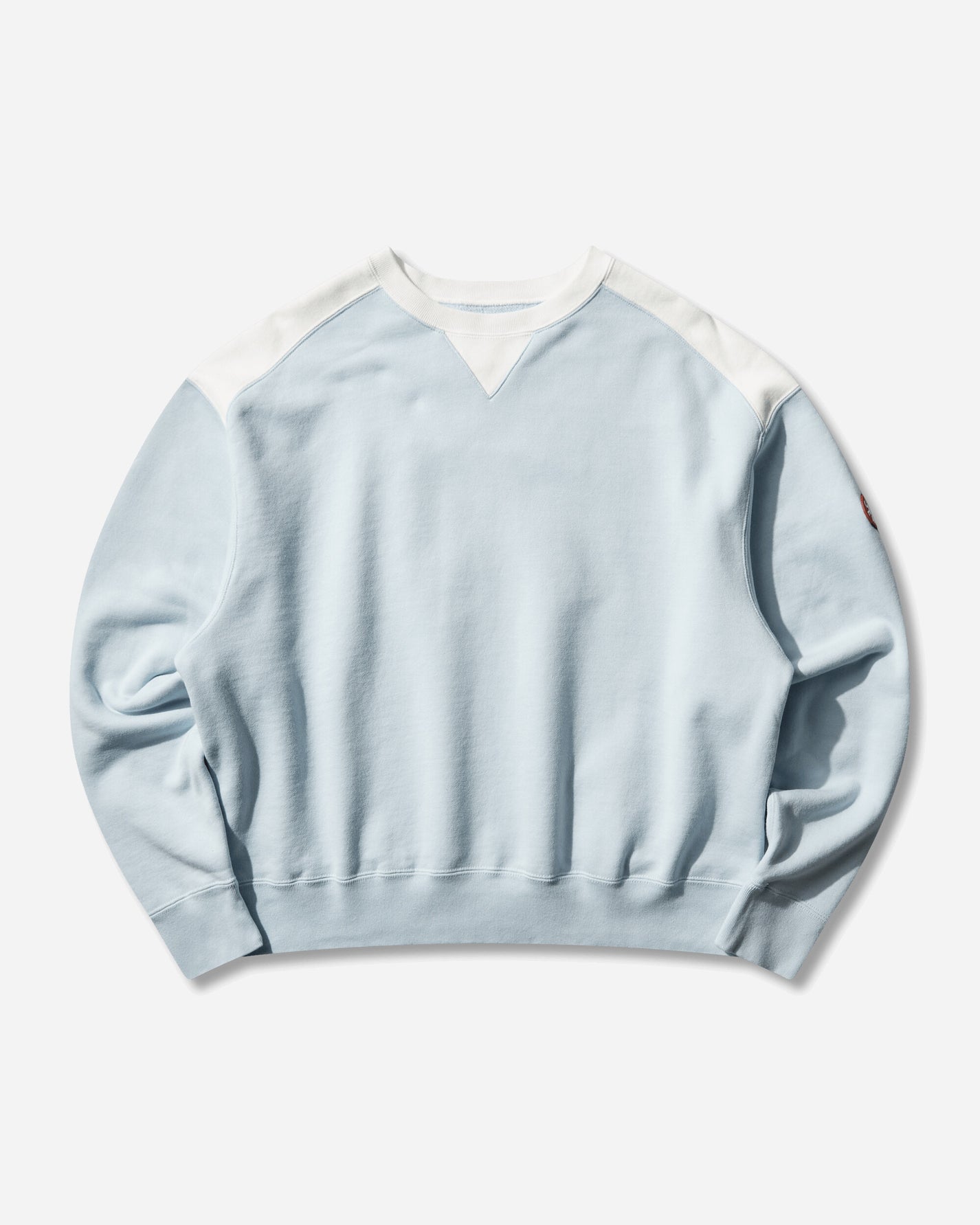 Cav Empt Panel Shoulder Crew Neck Blue Sweatshirts Crewneck CES29CS05 BLUE