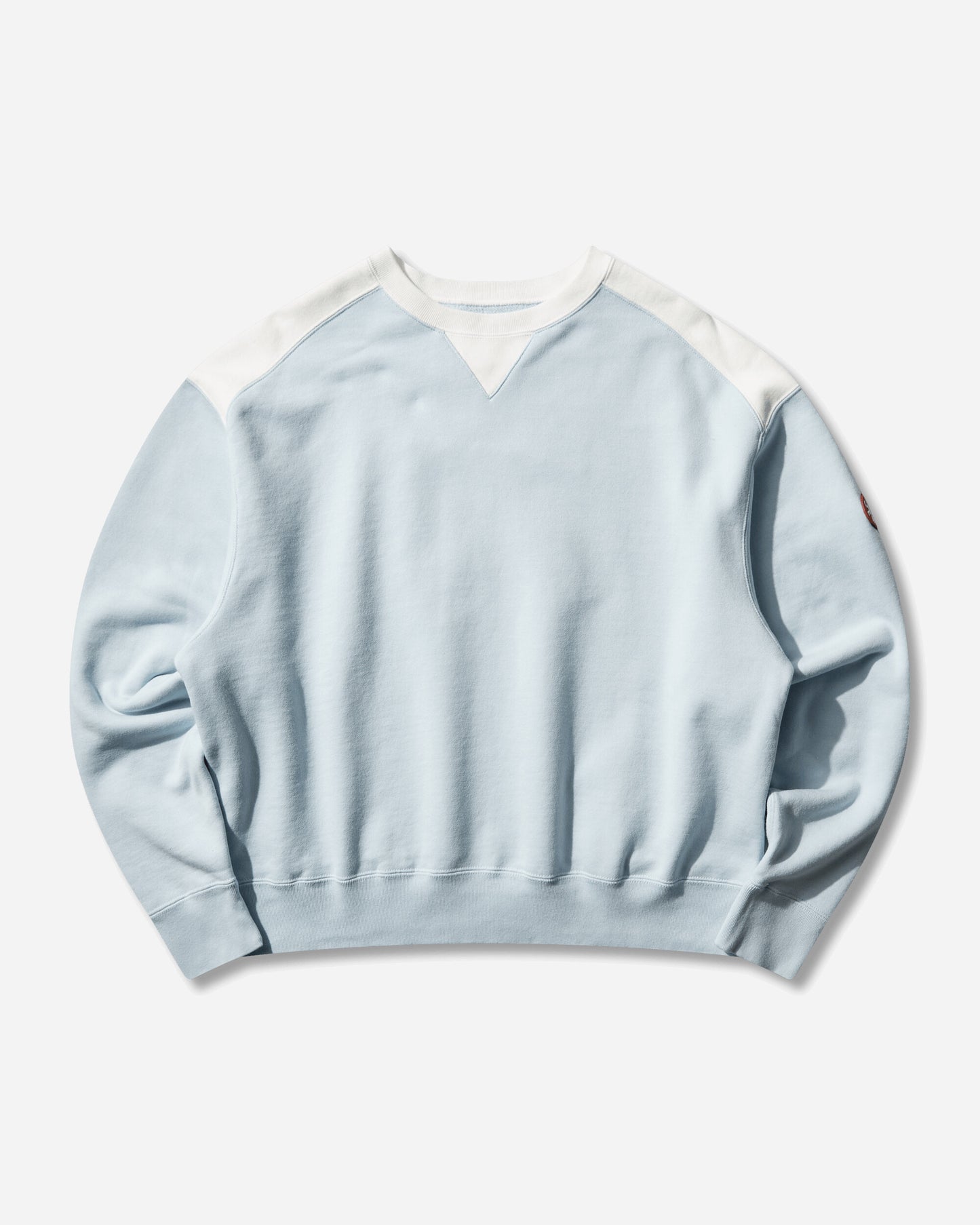 Cav Empt Panel Shoulder Crew Neck Blue Sweatshirts Crewneck CES29CS05 BLUE