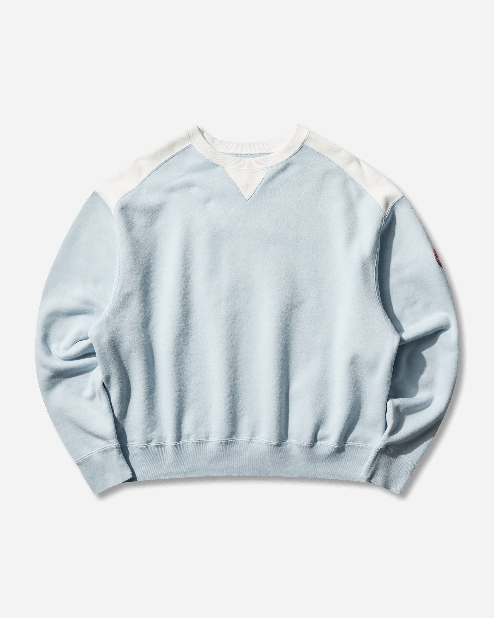 Cav Empt Panel Shoulder Crew Neck Blue Sweatshirts Crewneck CES29CS05 BLUE