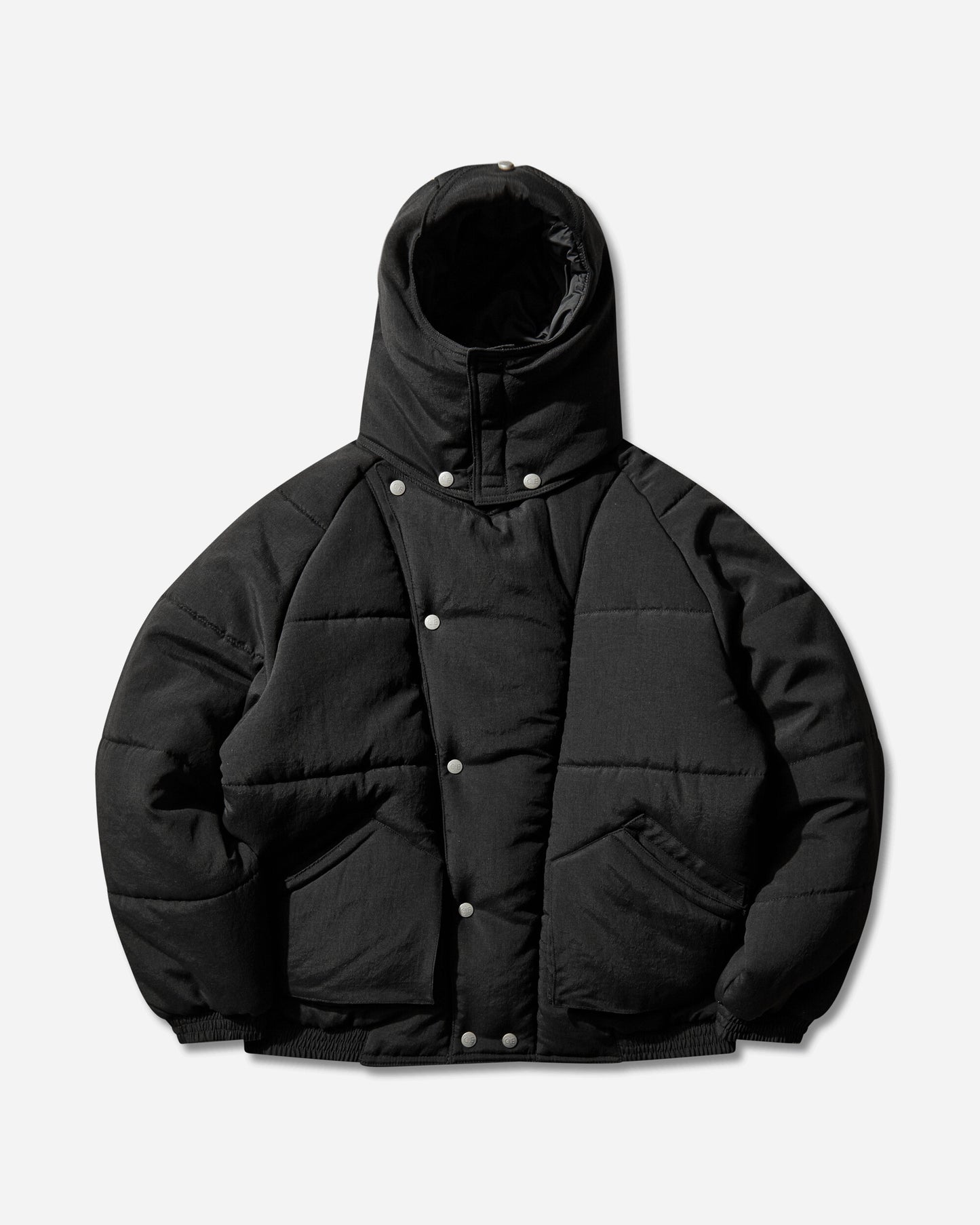 Cav Empt Diagonal Flap Puff Jacket Black Coats and Jackets Down Jackets CES28JK03 BLACK