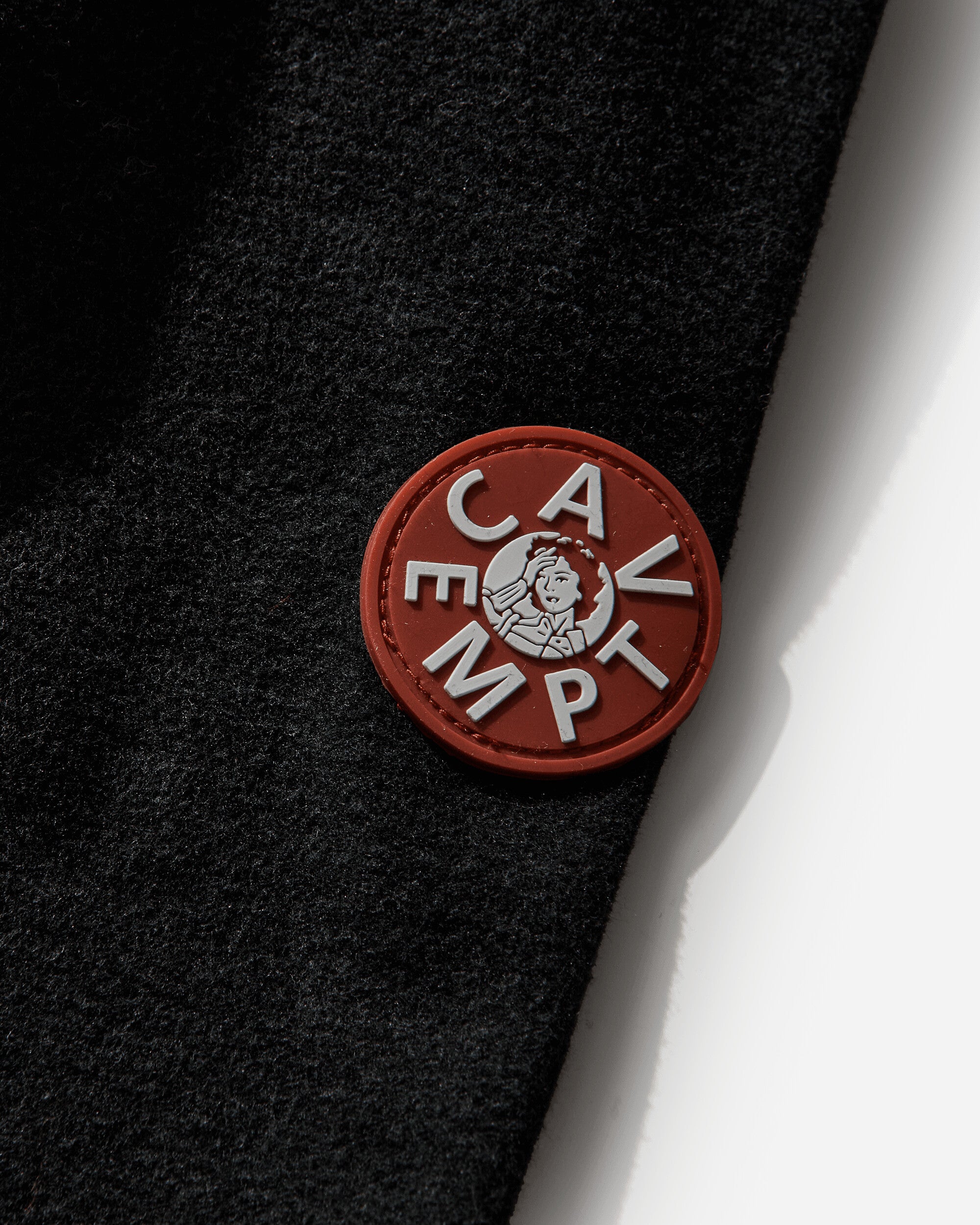 Cav Empt Brushed Cotton Design Big Shirt Black Shirts Longsleeve Shirt CES29SH01 BLACK