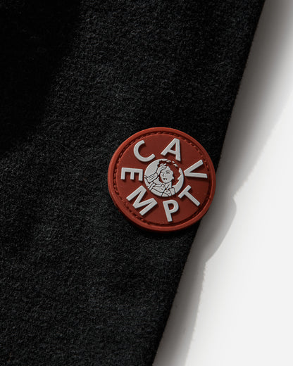 Cav Empt Brushed Cotton Design Big Shirt Black Shirts Longsleeve Shirt CES29SH01 BLACK