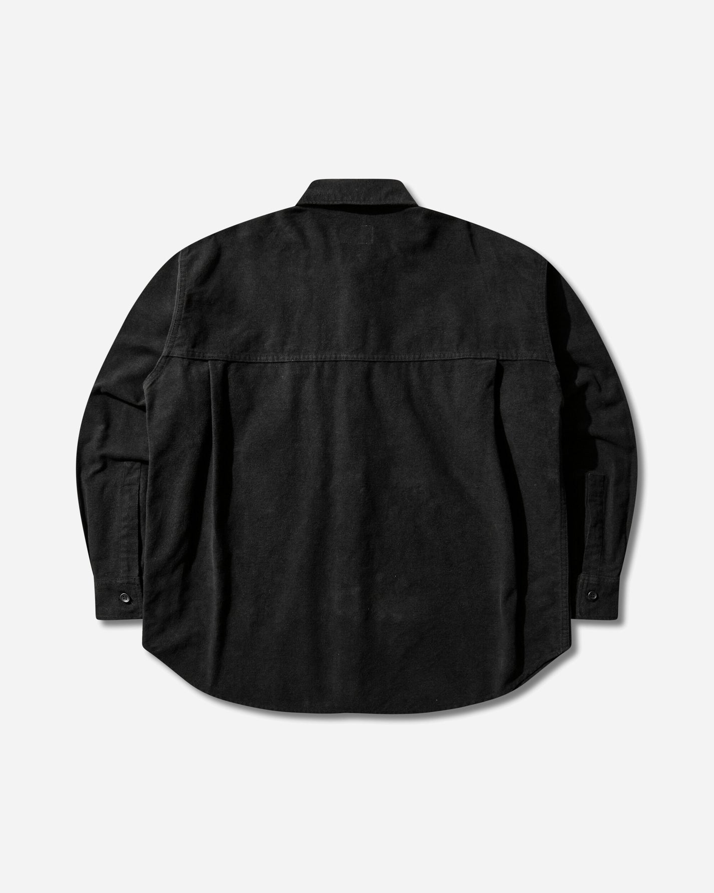 Cav Empt Brushed Cotton Design Big Shirt Black Shirts Longsleeve Shirt CES29SH01 BLACK