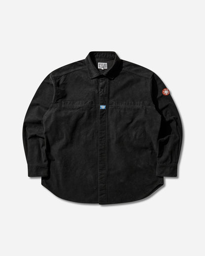 Cav Empt Brushed Cotton Design Big Shirt Black Shirts Longsleeve Shirt CES29SH01 BLACK