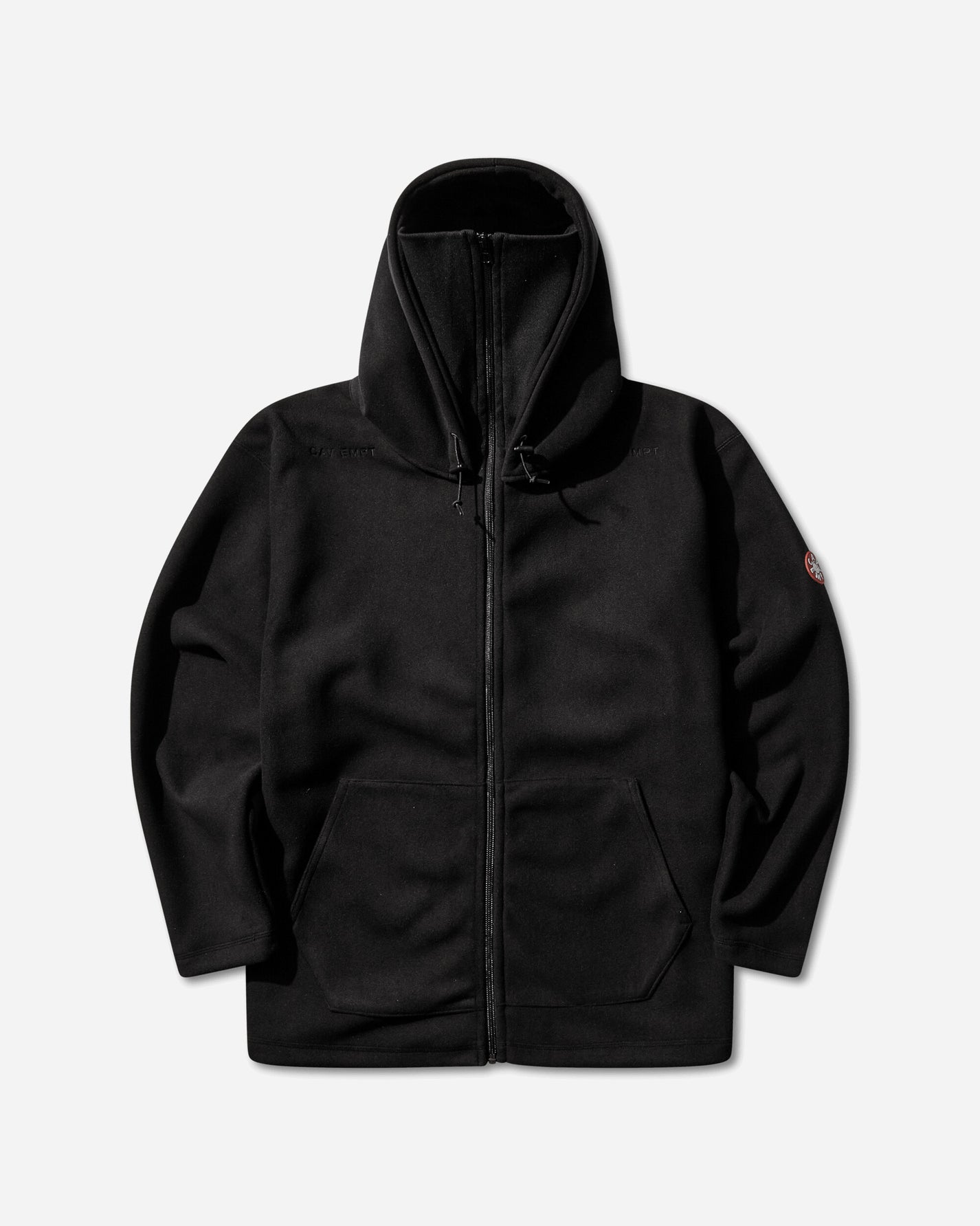 Cav Empt Attached Hood Fleece Zip Up Black Sweatshirts Zip-Ups CES29CS18 BLACK