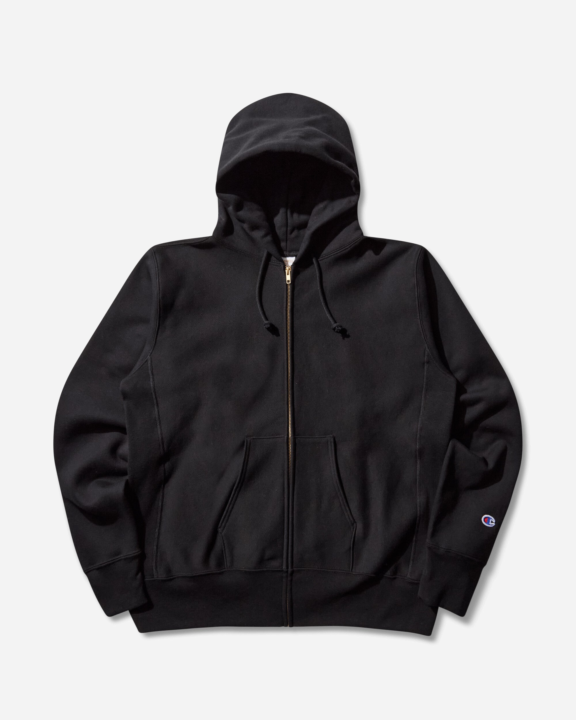 Champion Full Zip Hoodie Sweatshirt Black Sweatshirts Zip-Ups 221583 X090