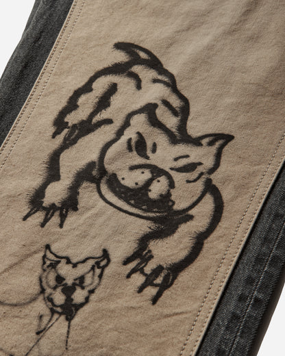 Chito 10 Pocket Denim Washed Black Pants Denim C0825D002 WASHEDBLACK