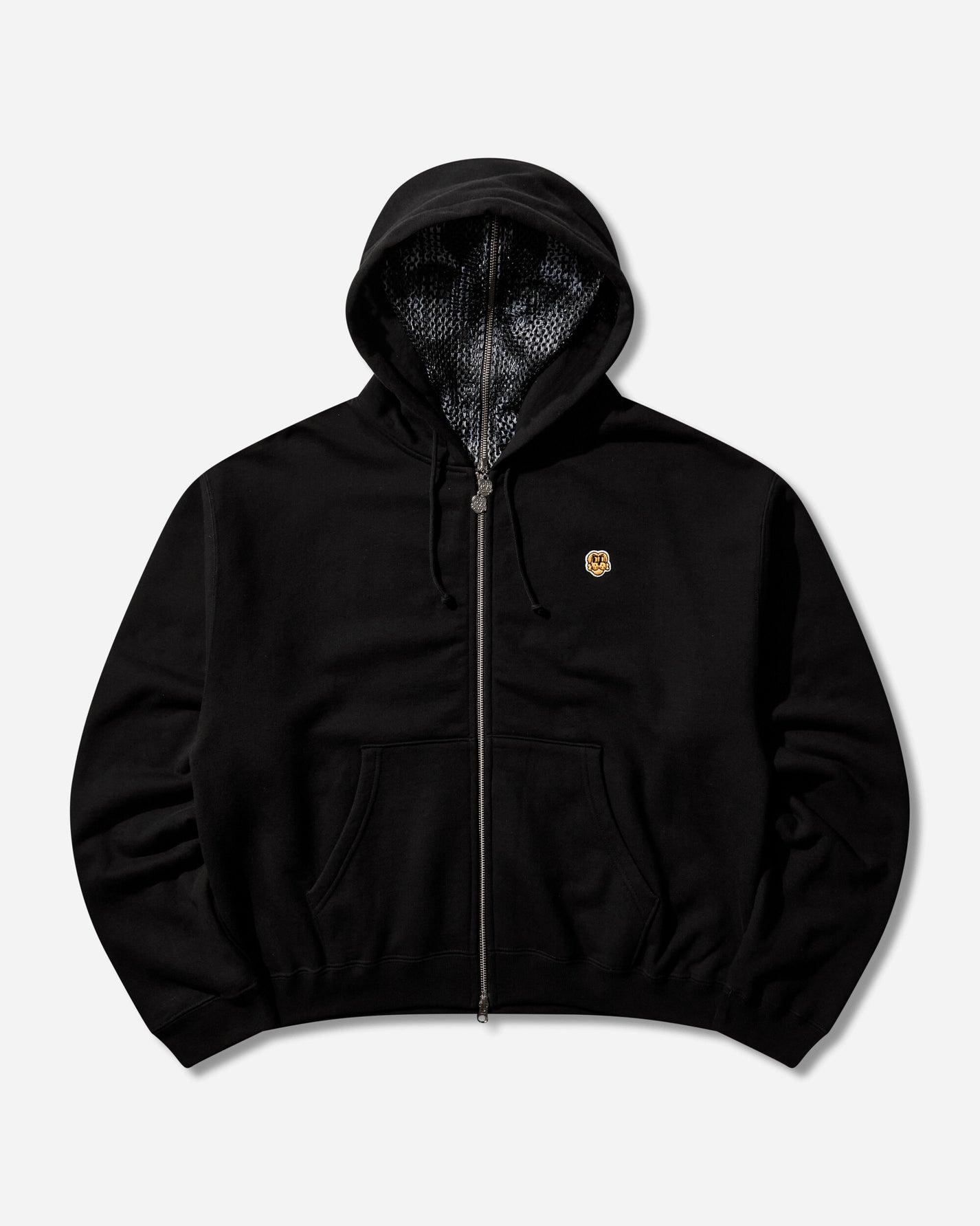 Chito Dog Mesh Zip Hoodie Black Sweatshirts Hoodies C0825K004 BLACK