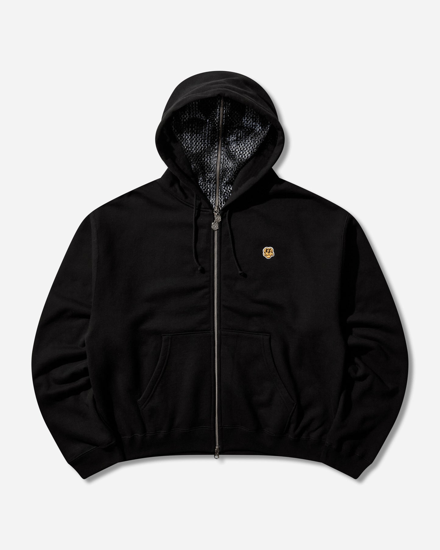 Chito Dog Mesh Zip Hoodie Black Sweatshirts Hoodies C0825K004 BLACK