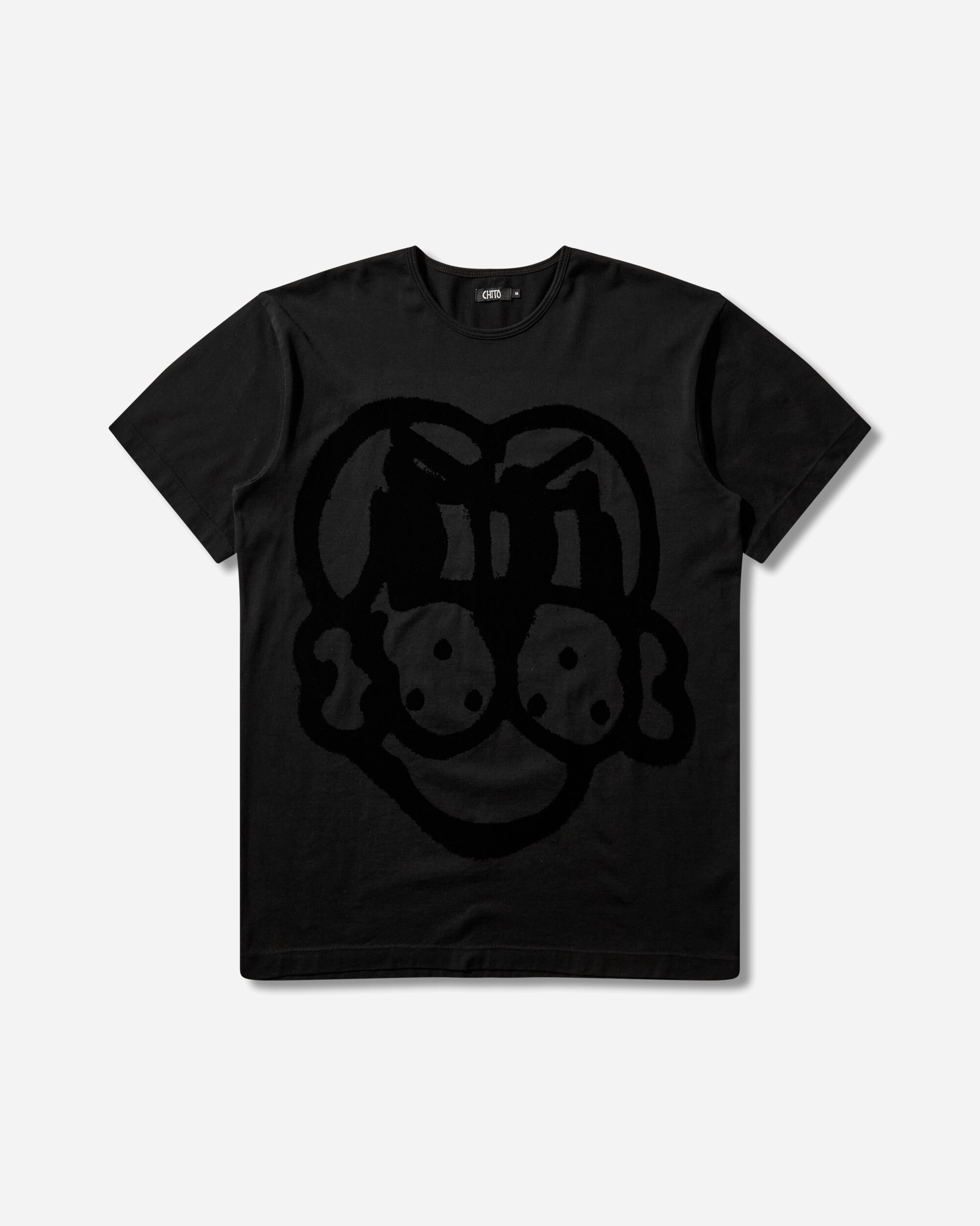 Chito Flocked Pup Ss Tee Black T-Shirts Shortsleeve C0825T011 BLACK