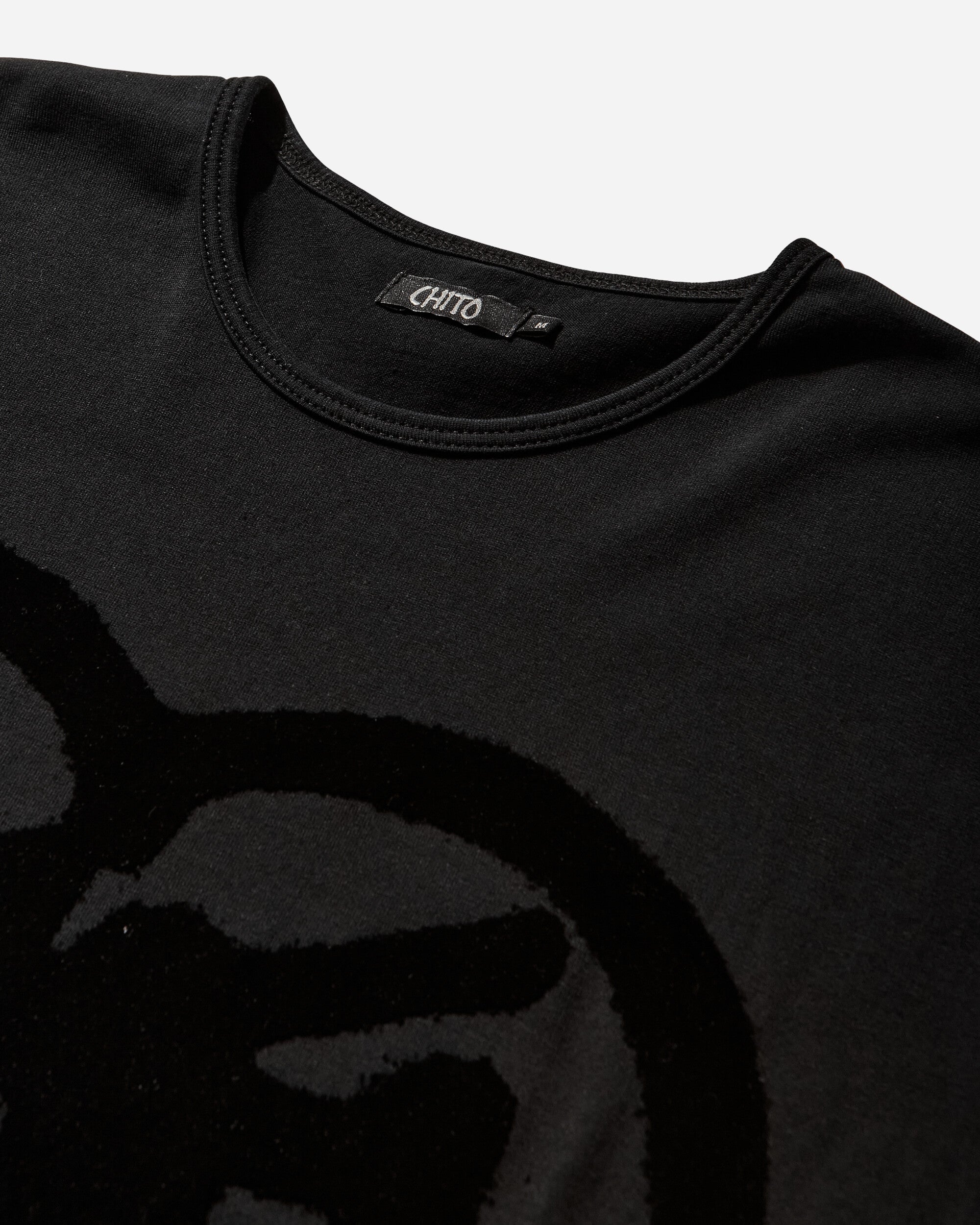 Chito Flocked Pup Ss Tee Black T-Shirts Shortsleeve C0825T011 BLACK