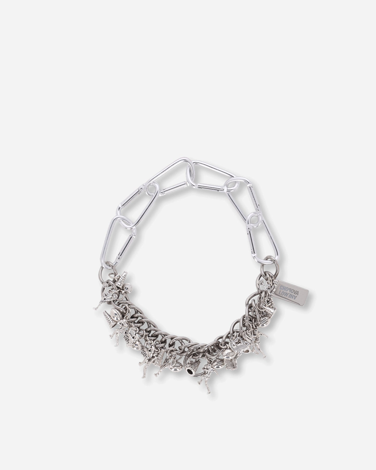 Chopova Lowena Wmns Sports Fan Carabiner Necklace Silver Jewellery Necklaces 6689 SILVER