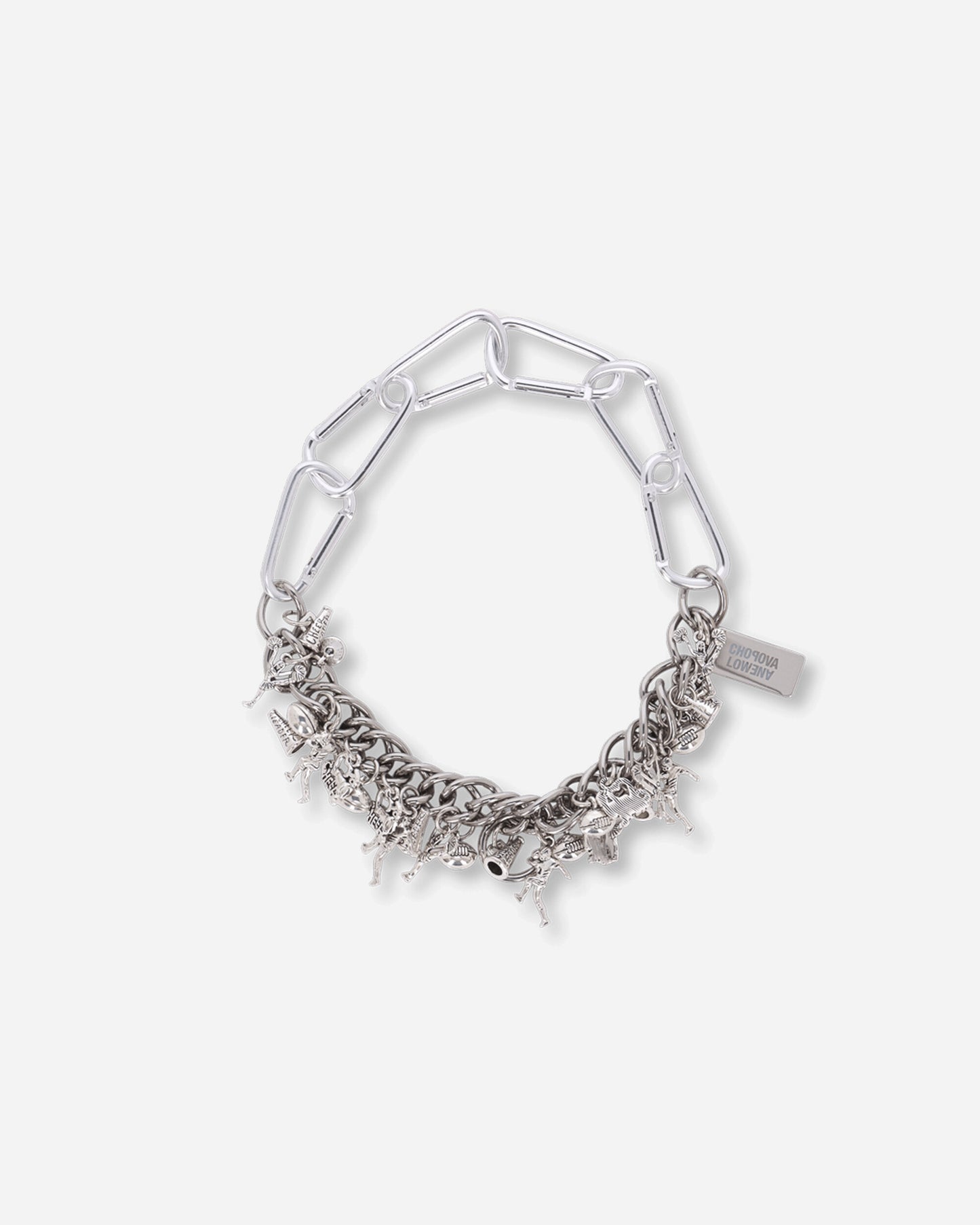 Chopova Lowena Wmns Sports Fan Carabiner Necklace Silver Jewellery Necklaces 6689 SILVER