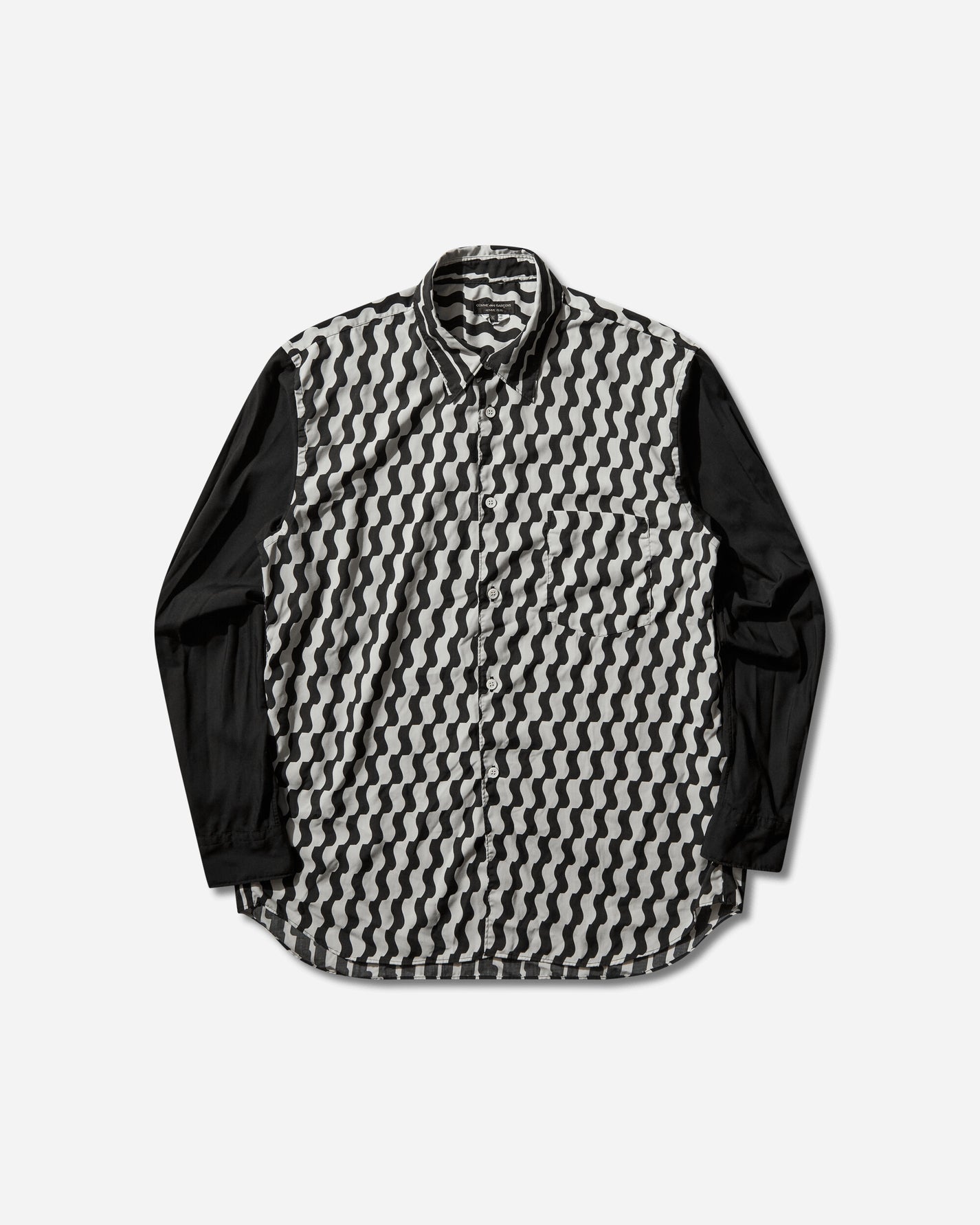 Comme Des Garçons Homme Plus Men'S Shirt Wht/Blk X Blk Shirts Longsleeve Shirt PQ-B028-S26 1
