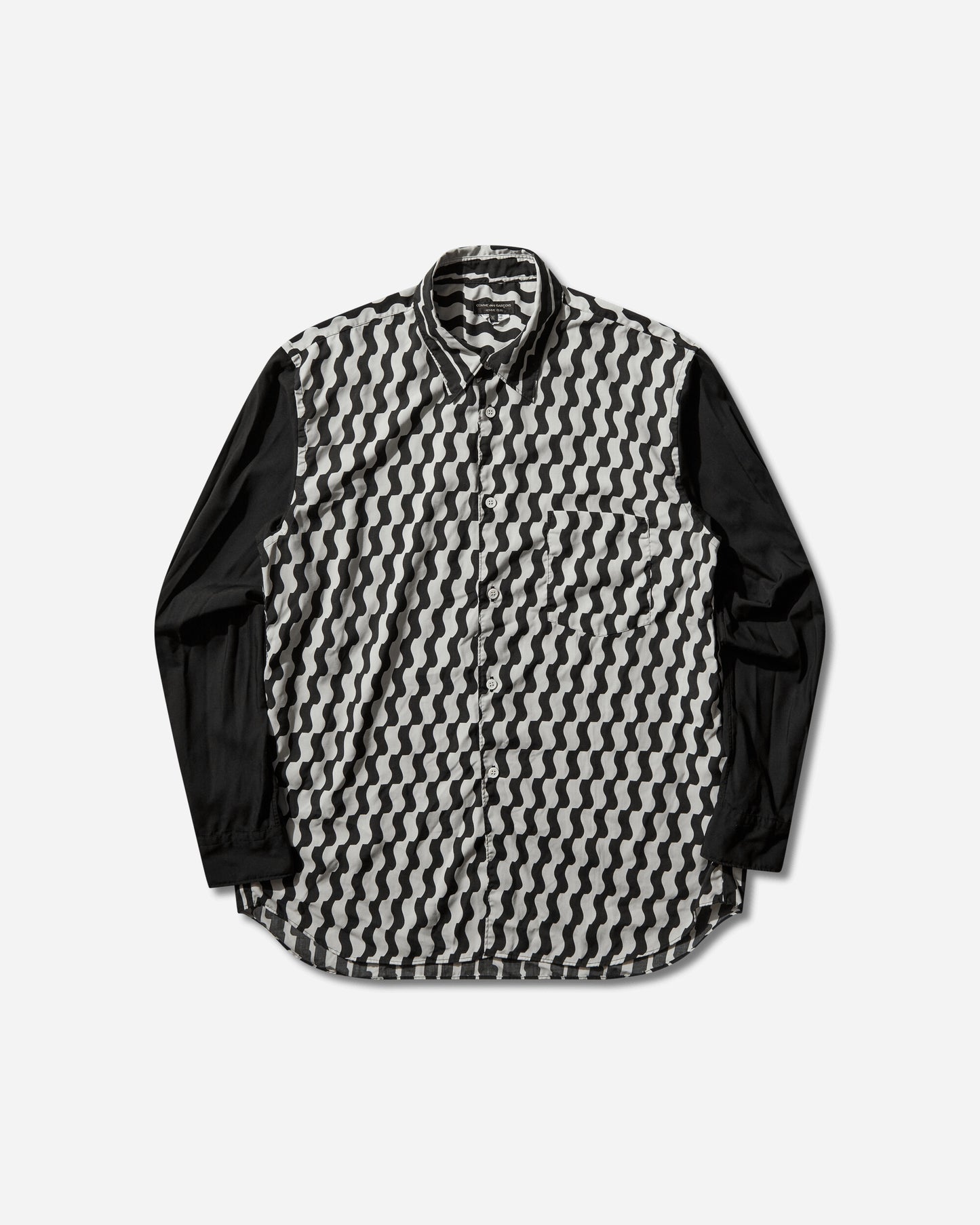 Comme Des Garçons Homme Plus Men'S Shirt Wht/Blk X Blk Shirts Longsleeve Shirt PQ-B028-S26 1