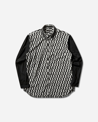 Comme Des Garçons Homme Plus Men'S Shirt Wht/Blk X Blk Shirts Longsleeve Shirt PQ-B028-S26 1