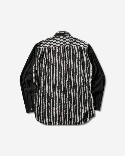 Comme Des Garçons Homme Plus Men'S Shirt Wht/Blk X Blk Shirts Longsleeve Shirt PQ-B028-S26 1