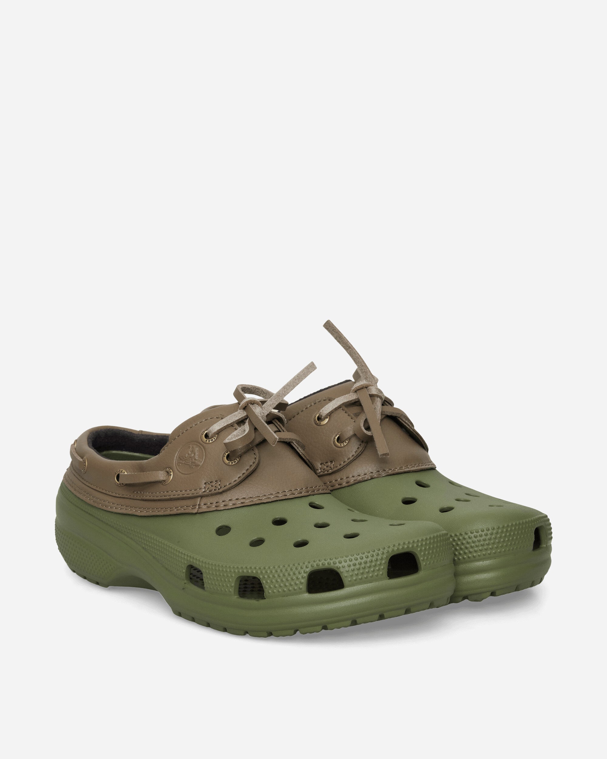 Crocs Classic Boat Shoe Army Green/Walnut Sandals and Slides Sandals and Mules CR.212022 AGWT