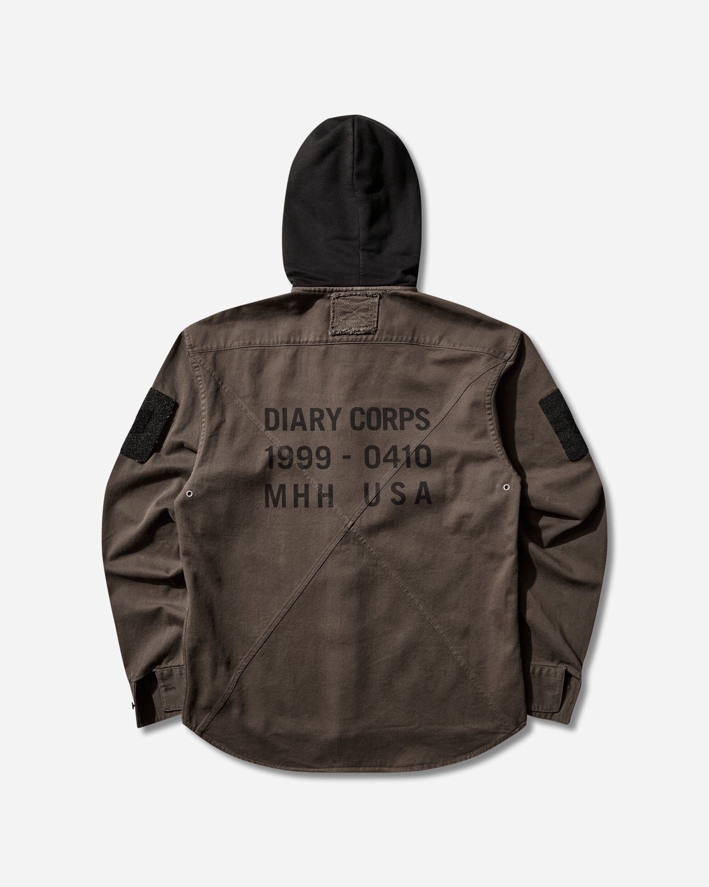 DIARY 1999 Hooded Shirt Khaki Shirts Longsleeve Shirt DIARYHDSHTKHAKI KHK