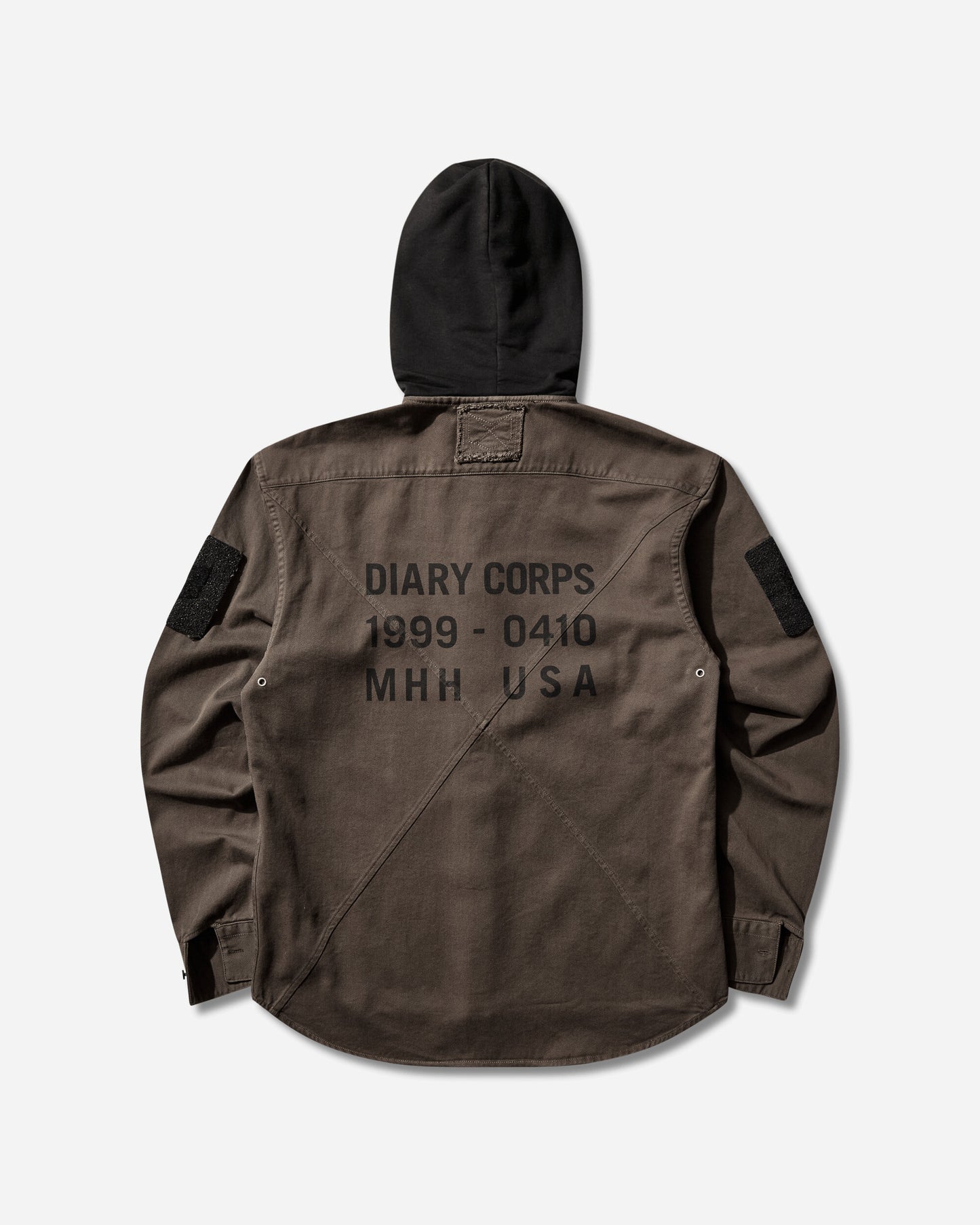 DIARY 1999 Hooded Shirt Khaki Shirts Longsleeve Shirt DIARYHDSHTKHAKI KHK