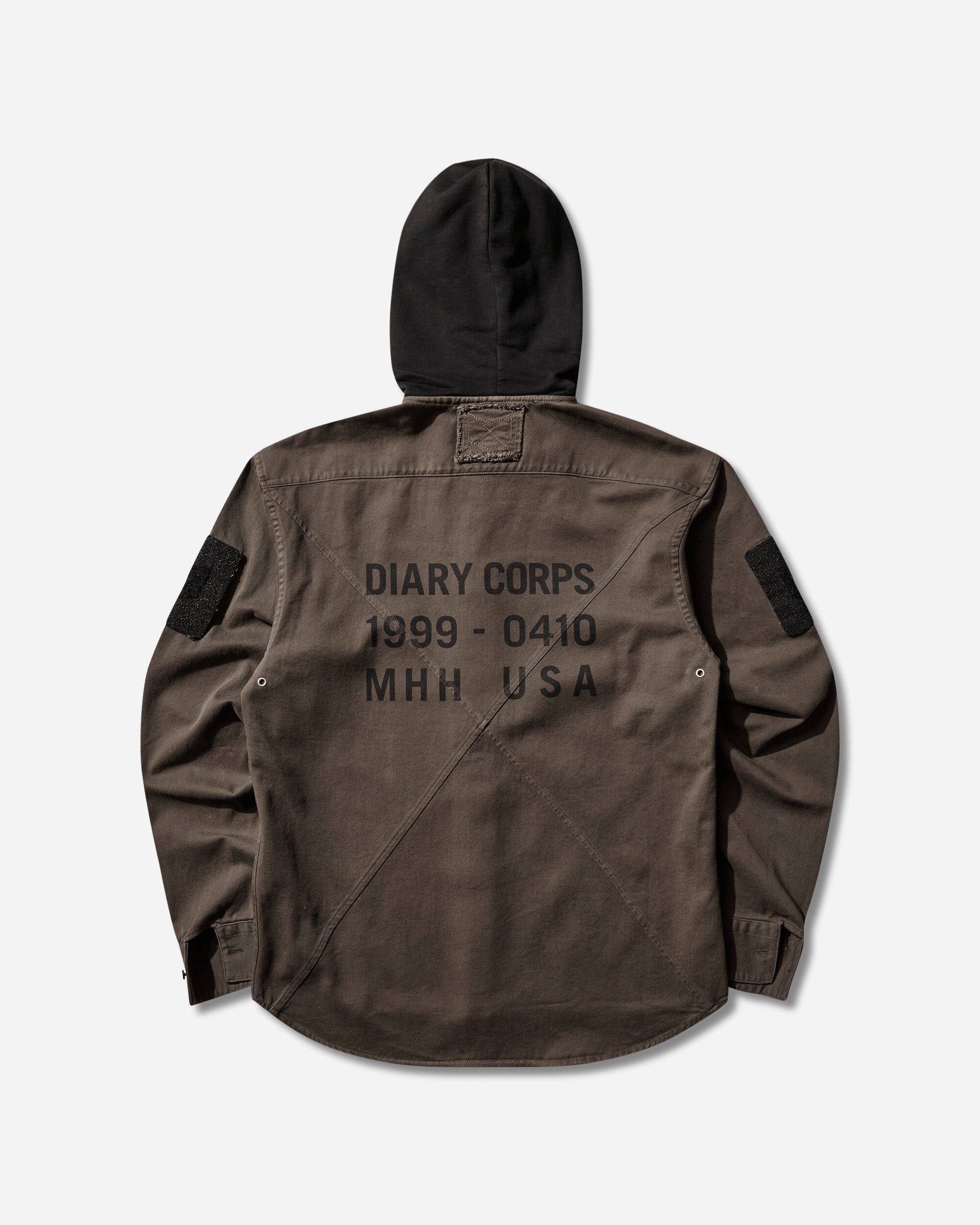 DIARY 1999 Hooded Shirt Khaki Shirts Longsleeve Shirt DIARYHDSHTKHAKI KHK