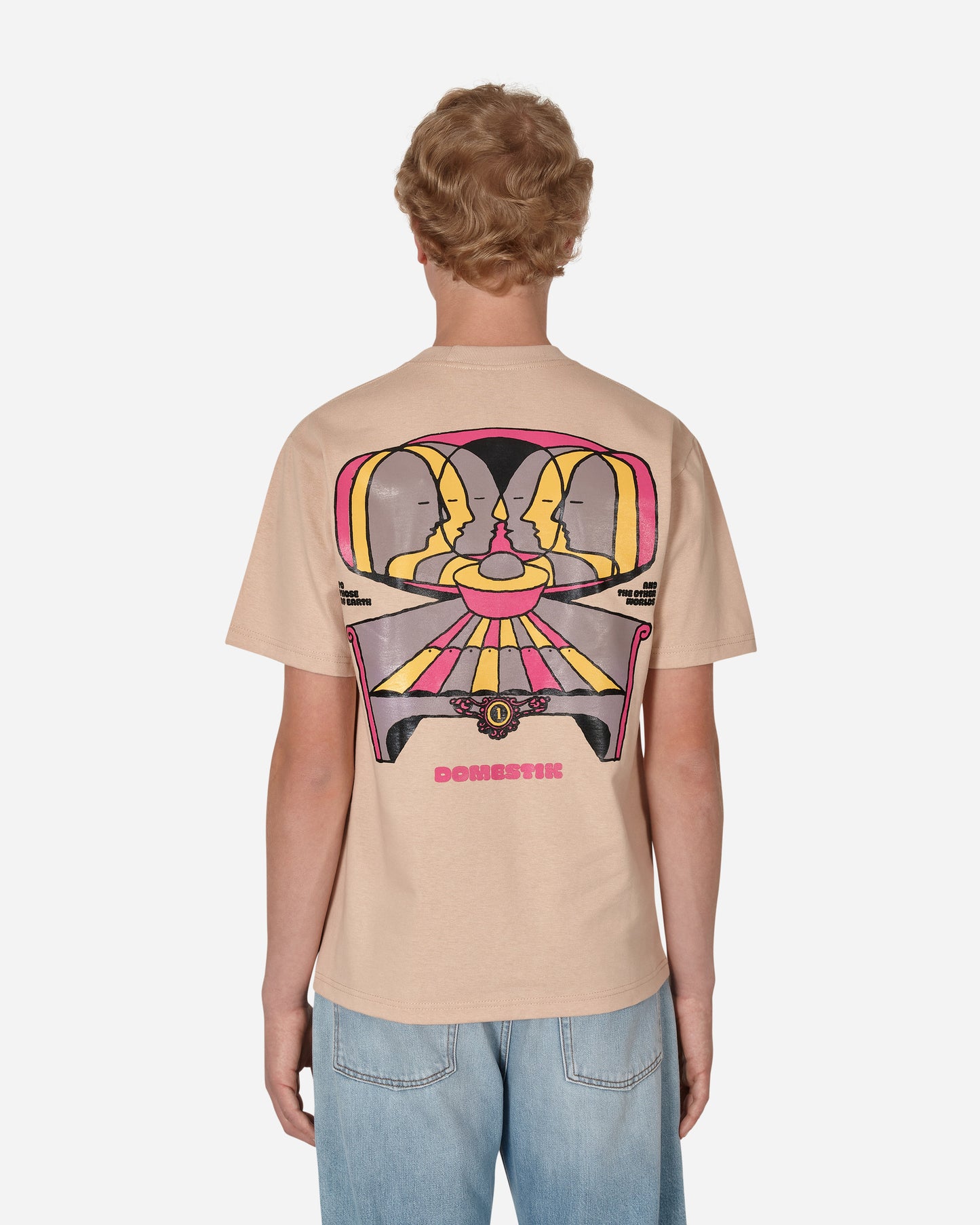 Domestik Into Other World T-Shirt Beige T-Shirts Shortsleeve D01250093 1