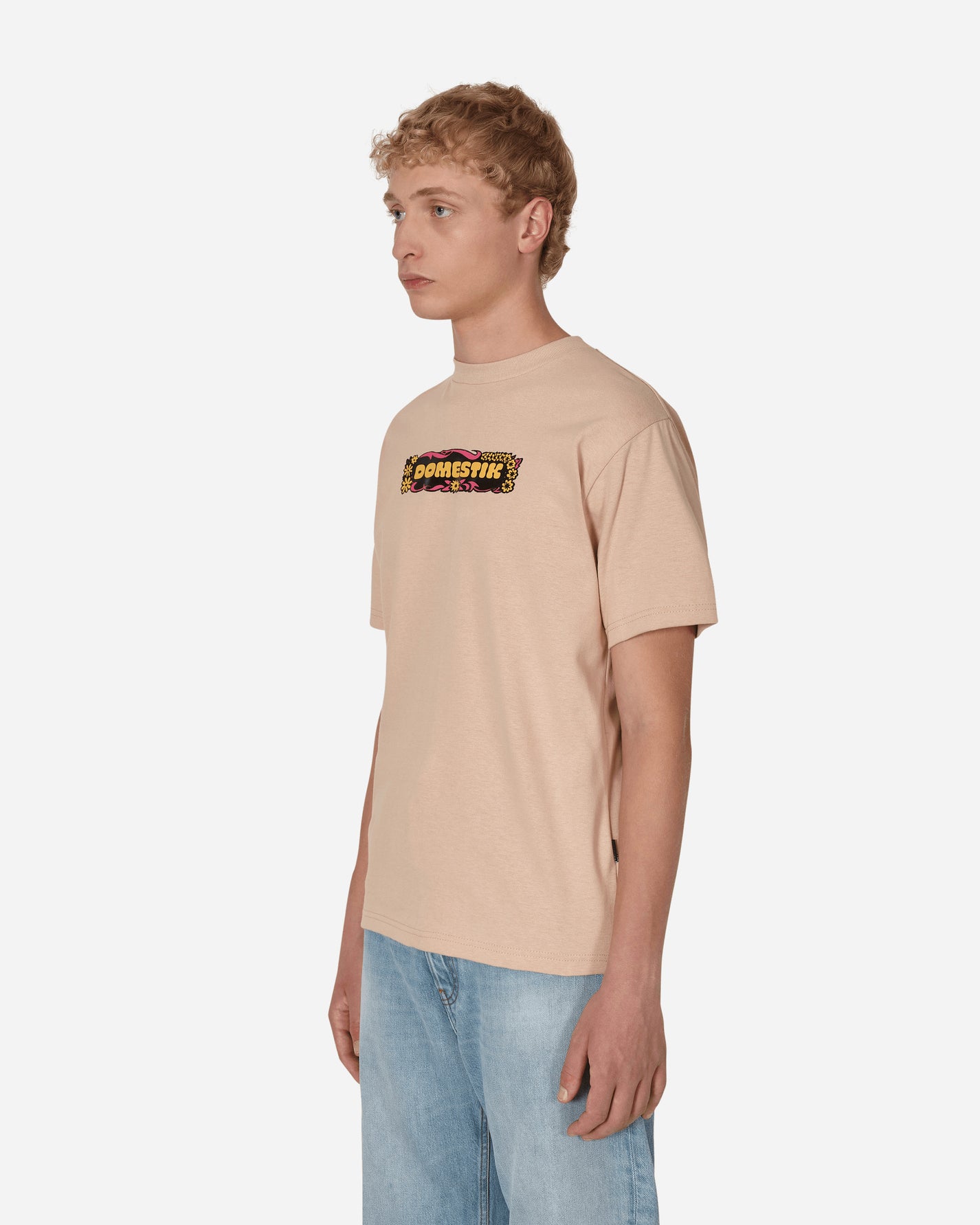 Domestik Into Other World T-Shirt Beige T-Shirts Shortsleeve D01250093 1