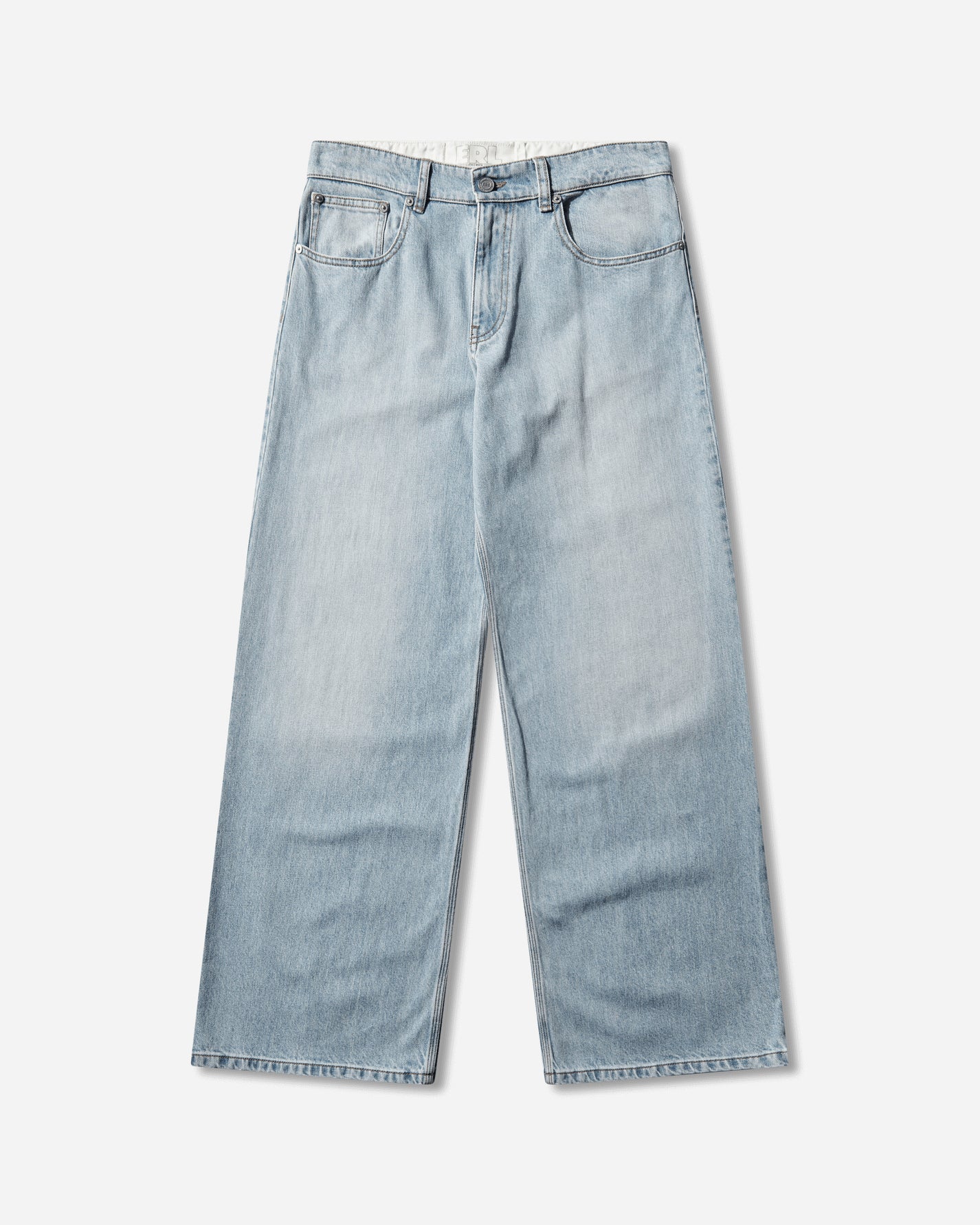 ERL Unisex Blue Jeans Woven Blue Pants Denim ERL12P001 1