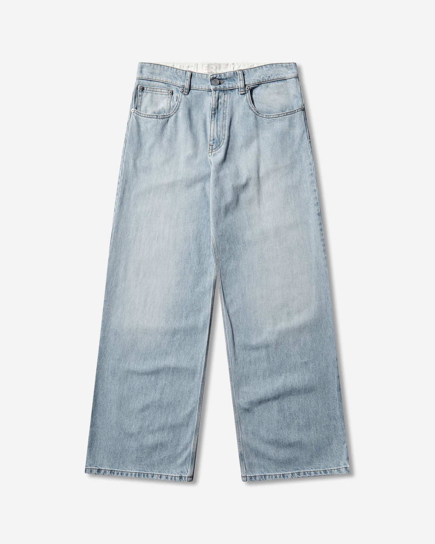 ERL Unisex Blue Jeans Woven Blue Pants Denim ERL12P001 1