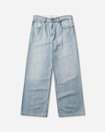 ERL Unisex Blue Jeans Woven Blue Pants Denim ERL12P001 1