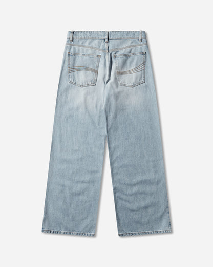 ERL Unisex Blue Jeans Woven Blue Pants Denim ERL12P001 1