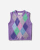 ERL Unisex Argyle Mohair Vest Knit Couleur 1 Knitwears Gilets ERL11N008 1