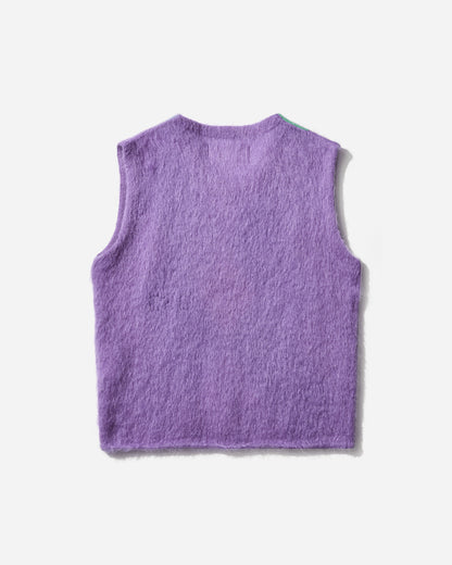 ERL Unisex Argyle Mohair Vest Knit Couleur 1 Knitwears Gilets ERL11N008 1