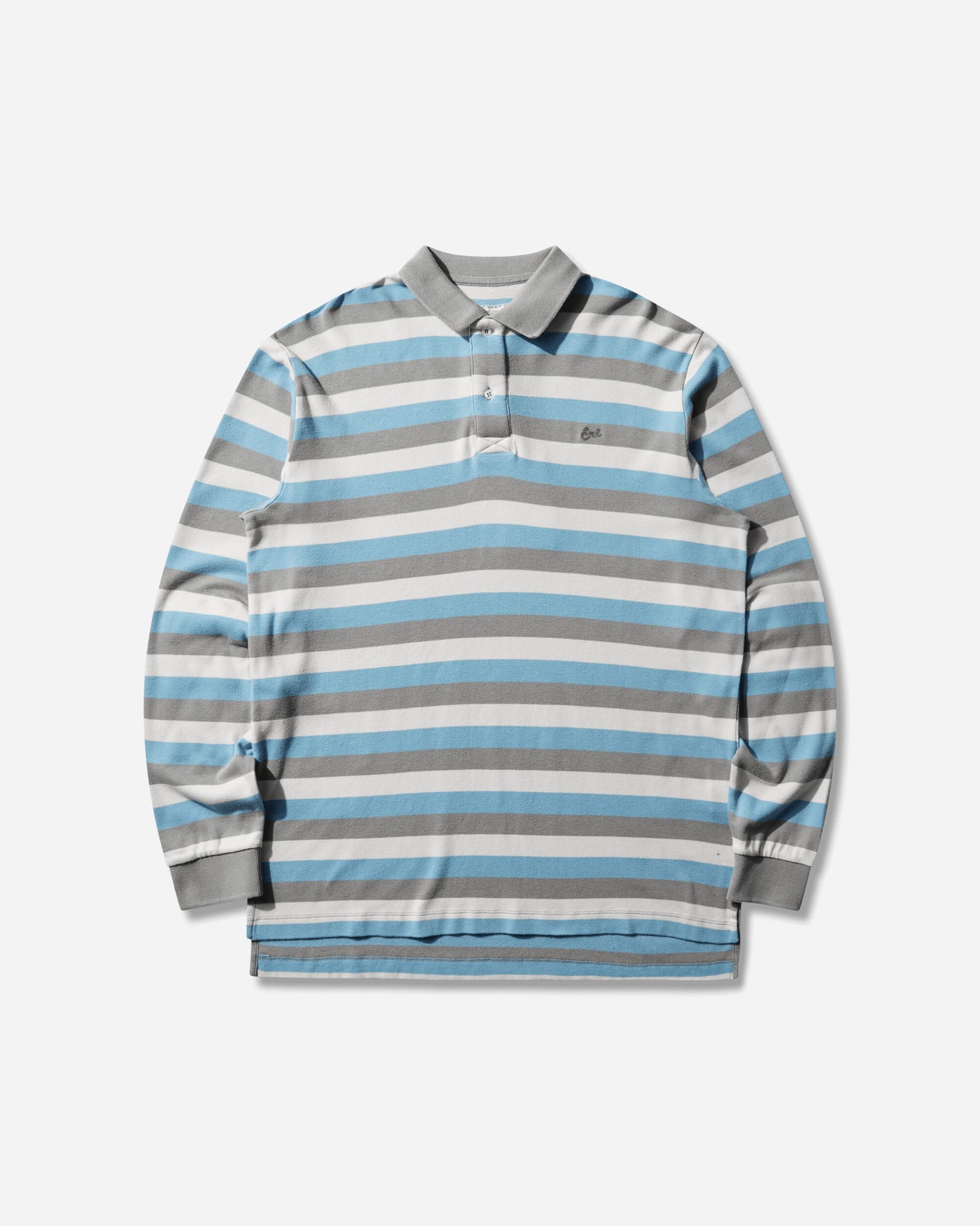 ERL Unisex Striped Long Sleeve Polo Knit Stripe  T-Shirts Polo ERL12T011 1