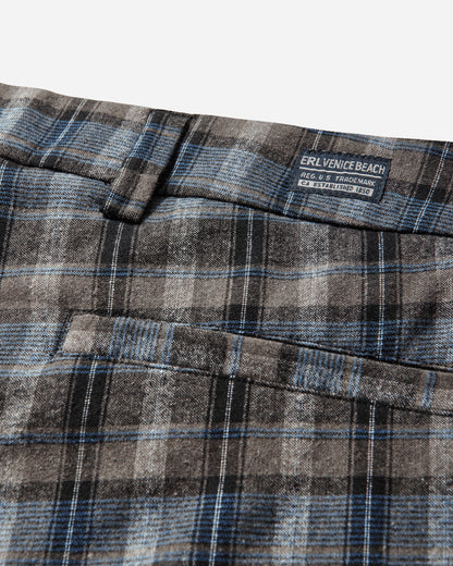 ERL Unisex Check Shorts Woven Grey Check Shorts Short ERL12P019 1