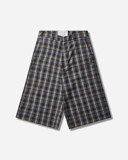 ERL Unisex Check Shorts Woven Grey Check Shorts Short ERL12P019 1