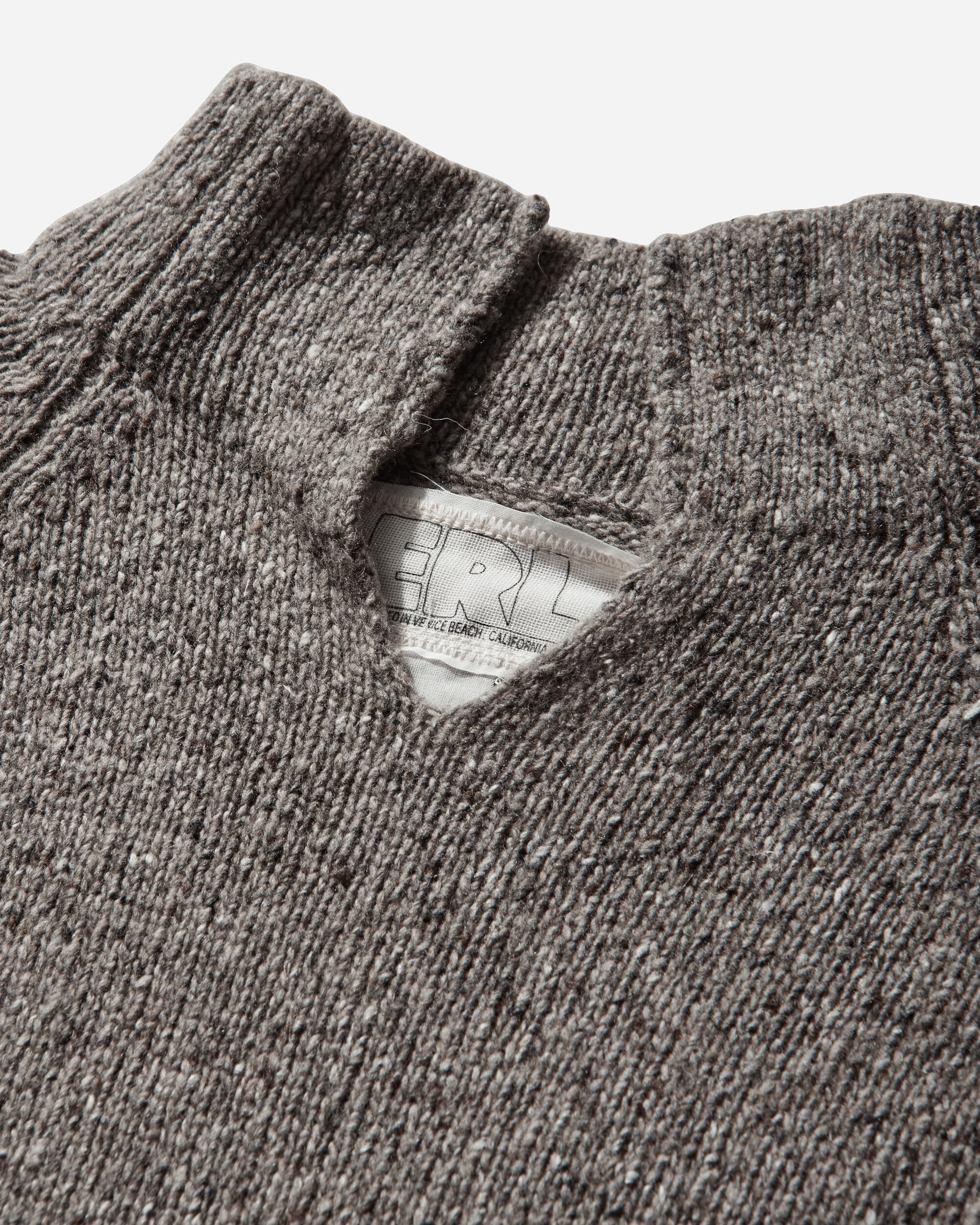 ERL Unisex Slit Neck Sweater Knit Grey Knitwears Sweaters ERL12N002 1