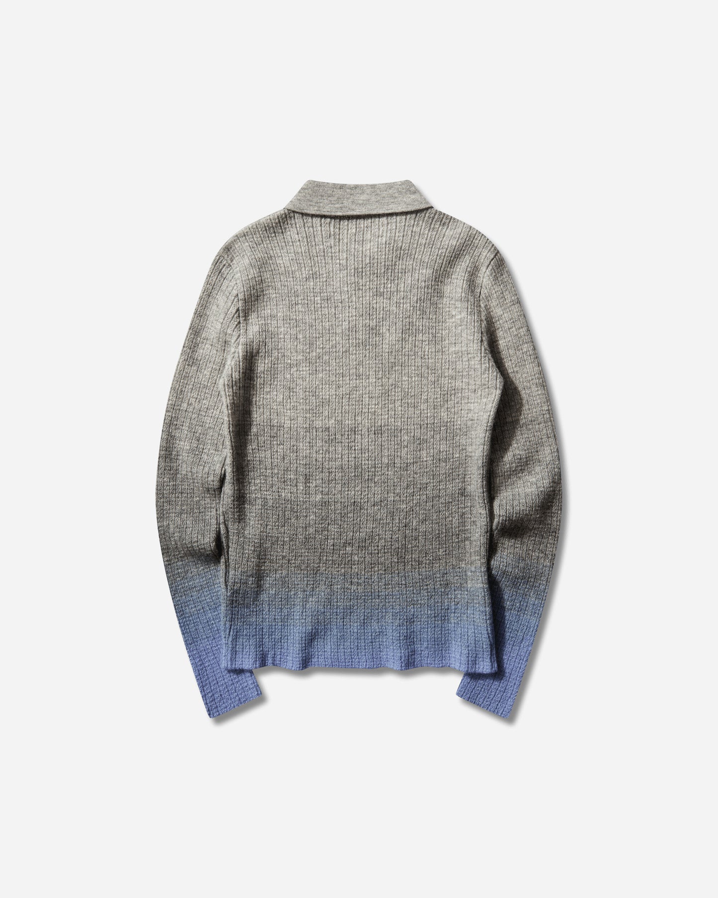 ERL Unisex Thin Gradient Polo Knit Grey Blue Knitwears Sweaters ERL12N015 1