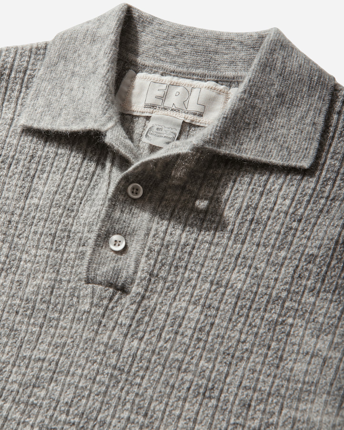 ERL Unisex Thin Gradient Polo Knit Grey Blue Knitwears Sweaters ERL12N015 1