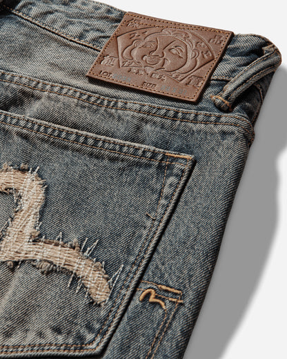 Evisu Ht 7  Pocket Abstract Washing Jeans W Seagull Emb Mid Tone Indigo Pants Denim 2ESHTM6JE1039 INDM