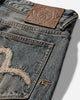 Evisu Ht 7  Pocket Abstract Washing Jeans W Seagull Emb Mid Tone Indigo Pants Denim 2ESHTM6JE1039 INDM
