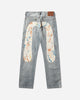 Evisu Ht Daicock Printed Jeans With Splash Light Tone Indigo Pants Denim 2ESHTM6JE1052 INDL