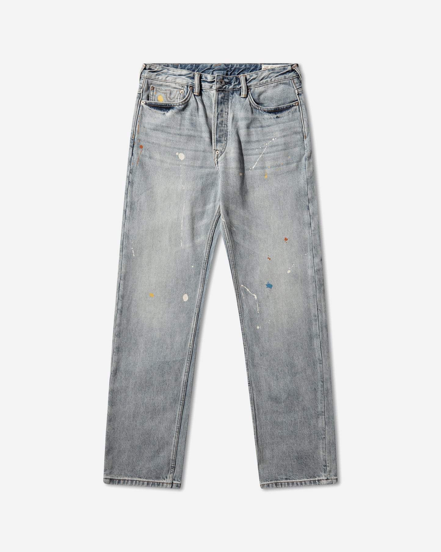 Evisu Ht Daicock Printed Jeans With Splash Light Tone Indigo Pants Denim 2ESHTM6JE1052 INDL