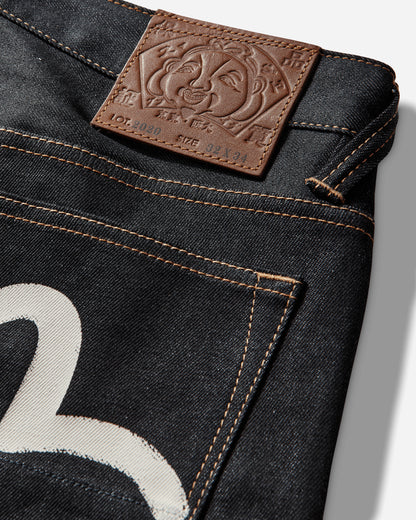 Evisu Ht White Seagull Printed Pocket Jeans Raw Indigo Pants Denim 2EAHTM5JE1233 INDX