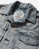 Evisu Ht Ao Seagull Jacquard Denim Jacket Allover Indigo Coats and Jackets Denim Jackets 2ESHTM6DJ1006 INDA