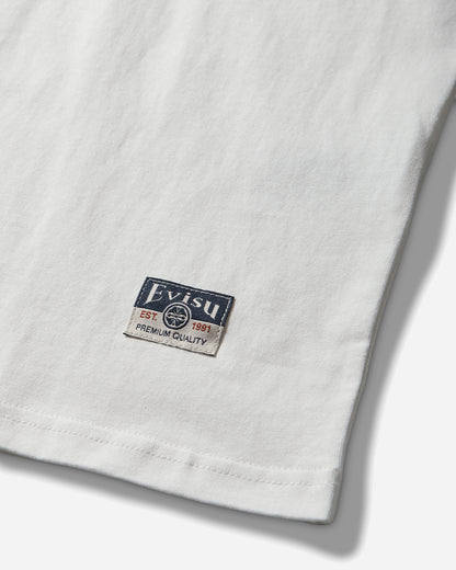 Evisu Ht Seagull Emb Ss Tee Off White T-Shirts Top 2EAHTM5TS1183 WHTO