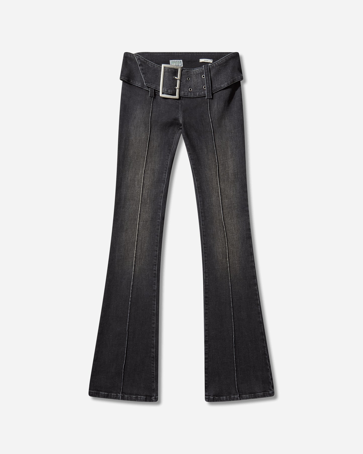 Guess Wmns Gusa Belted Bootcut Pant Gusa Black Sanded Wa Pants Denim W5BA2ED0231 GUBS